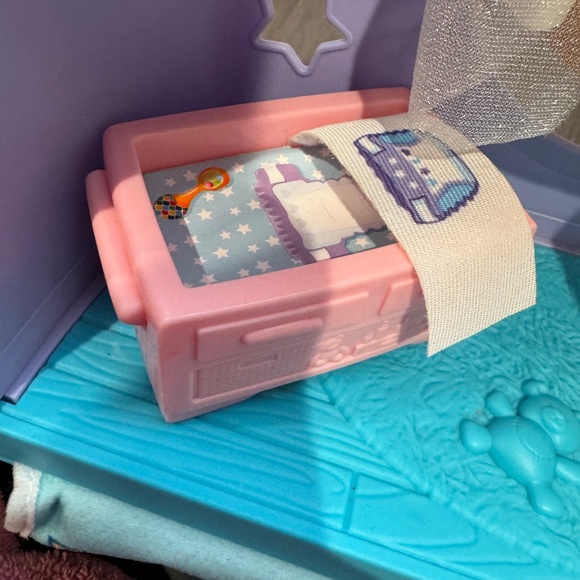 Fisher-Price Little People Pink and White Portable Nursery Baby Playset - Picture 7 of 9